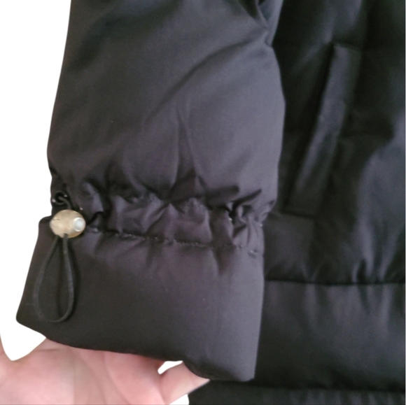 Adidas Womens Feather Down Filled Puffer Jacket Black Longline Mid Shin 90s Y2K - Picture 9 of 17